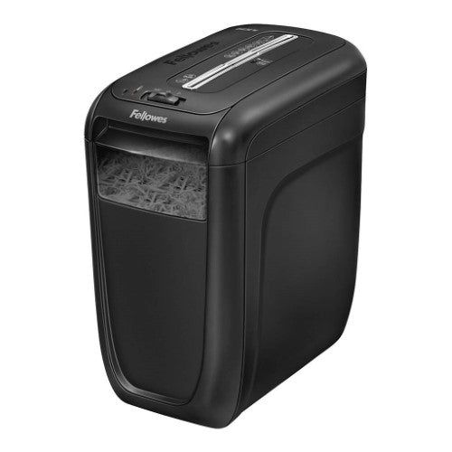 Fellowes Powershred 60Cs cross-cut shredder for 1 user, shreds 10 sheets, SafeSense technology, 22L bin.