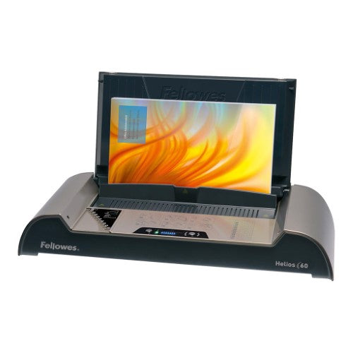 Fellowes Helios 60 Thermal Binding Machine for 1-step binding up to 600 sheets; features HeatShield and LED interface.