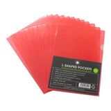 OSC L Shaped Pockets A4 Red Pack 12