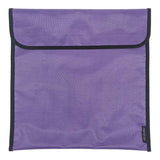 Purple Supply Co Homework Bag 36x33cm, durable nylon, secure flap opening for organizing school supplies.