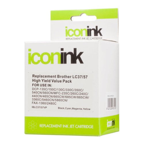 Icon Compatible with Brother LC37 LC57 BCMY Ink Value Pack