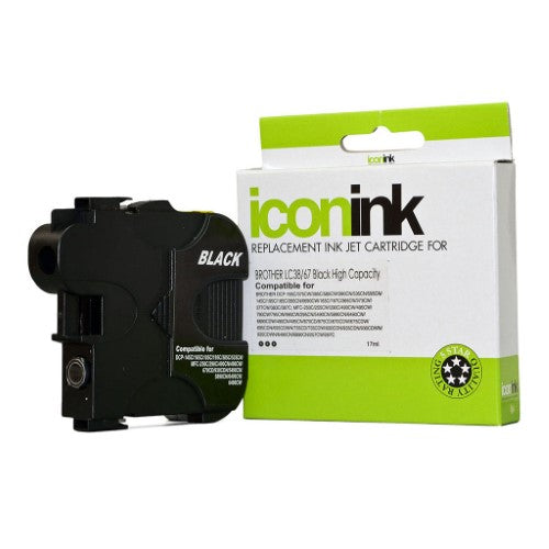 Icon Compatible with Brother LC38 LC67 Black Ink Cartridge