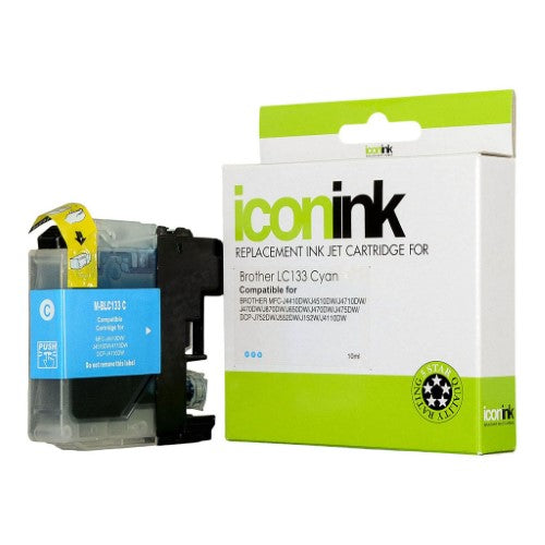 Icon Compatible with Brother LC133 Cyan Ink Cartridge