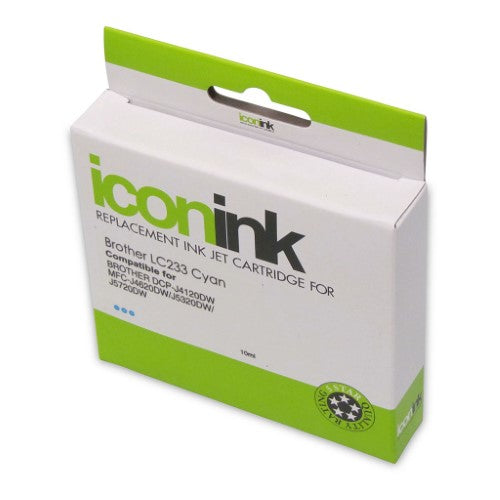 Icon Compatible with Brother LC233 Cyan Ink Cartridge