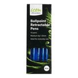 Icon Ballpoint Retractable Pens Medium Blue Pack 10