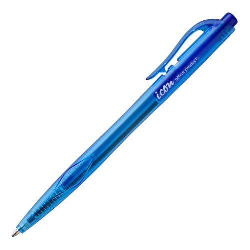 Icon Ballpoint Retractable Pens Medium Blue Pack 10