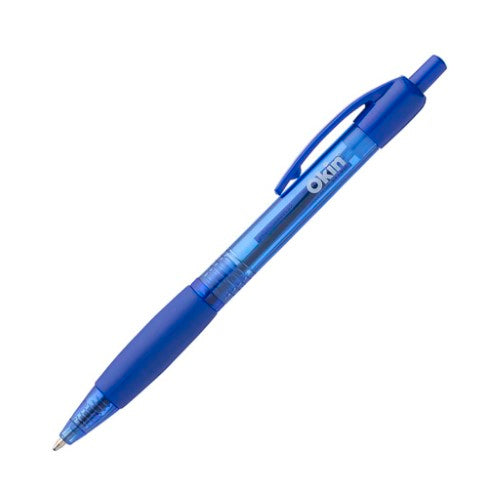 Icon Ballpoint Retractable Pen with Grip Medium Blue (Pack of 10)