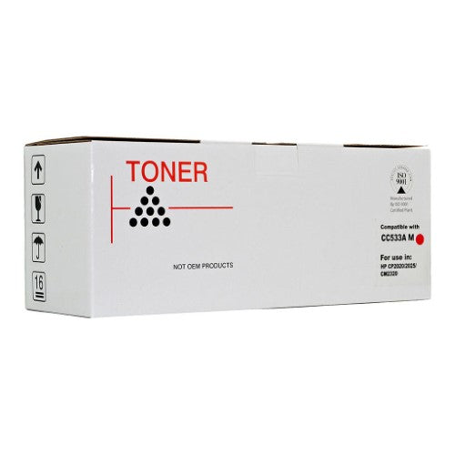 Icon Compatible Magenta Toner Cartridge for vibrant prints, 2,800 page yield, easy installation and reliable performance.