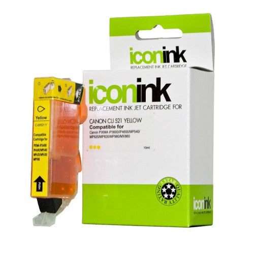 Icon Compatible Canon CLI521 Yellow Ink Cartridge