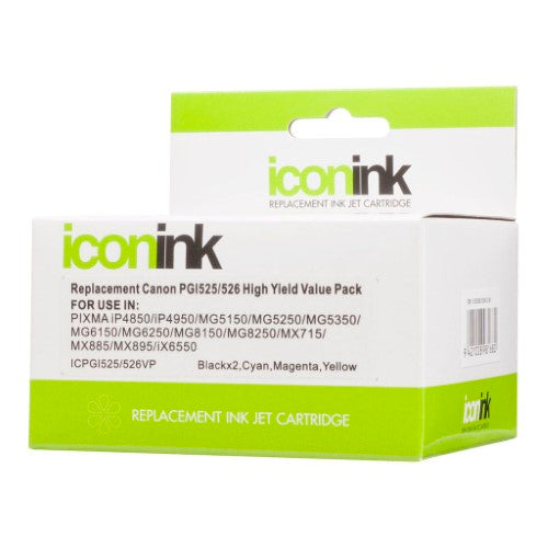 Icon Compatible Canon PGI525 CLI526 BBCMY Ink Value Pack