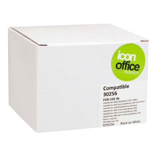 Icon Compatible Dymo LW Shipping Labels, 59x102mm, roll of 300, ideal for efficient shipping and organization.