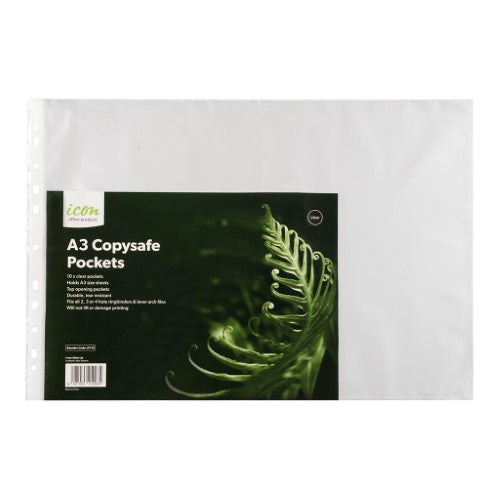 Icon Copysafe Pockets A3 Landscape, Pack of 10