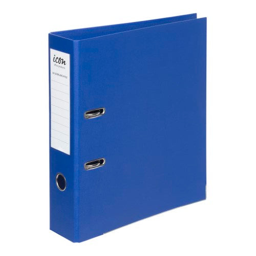 Icon Lever Arch File A4 Linen Royal Blue