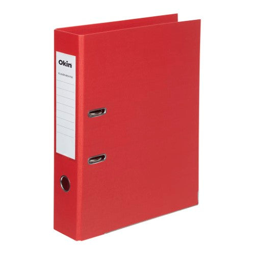 Icon Lever Arch File FS Linen Red