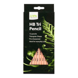 Icon HB Pencil Triangular Natural, Pack of 12