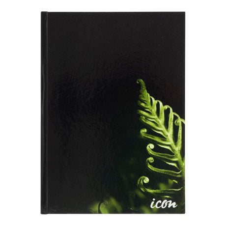 Set of 3 A4 black hardcover notebooks, 200 pages each, with 7mm ruled lines and solid casebound design.