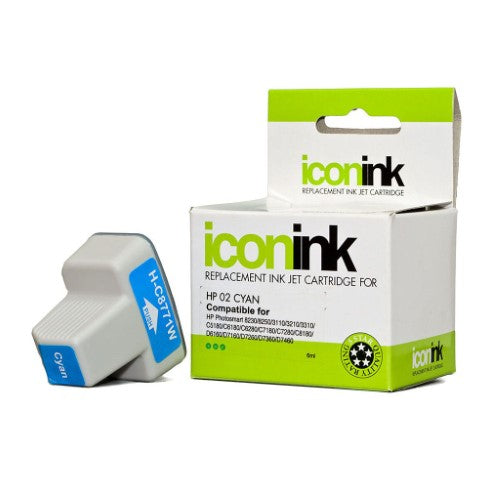 HP Compatible 02 Cyan Ink Cartridge (C8771WA