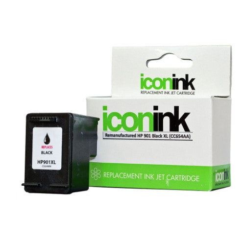 Icon Remanufactured HP 901 Black XL Ink Cartridge (CC654A)