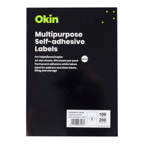 Icon A4 Adhesive Label 2 labels per page (210 x 148 mm)