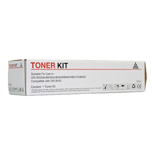 Icon Compatible OKI B420/ B430/ B440/ B460/ B470/ B480 Black Toner Cartridge