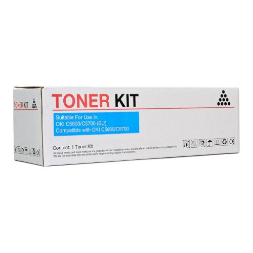 Icon Compatible OKI C5600/C5700 Cyan Toner Cartridge