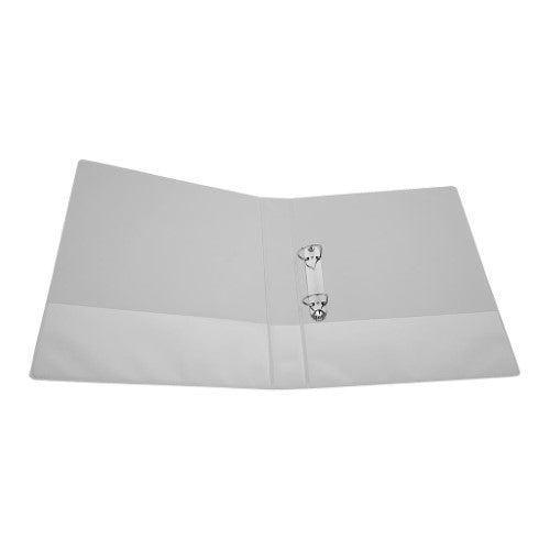 White A4 OSC Insert Binder with 2 D-rings, holds 250 sheets, eco-friendly design with customizable front cover.
