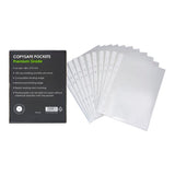 Premium A5 copysafe pockets pack of 100, acid-free, durable, reinforced edge, ideal for document protection and organization.