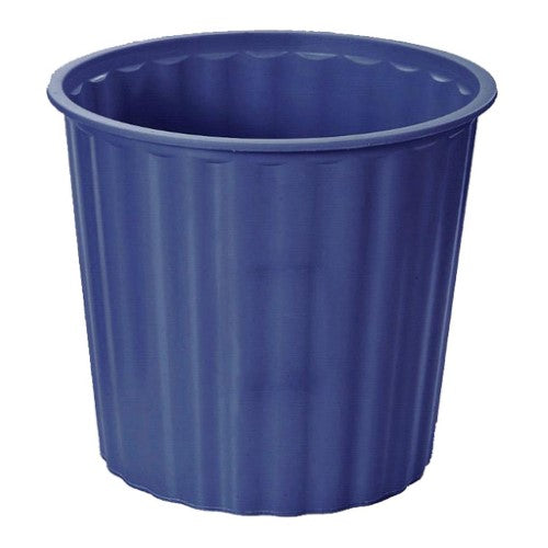 Round 20L blue waste bin made of durable plastic, ideal for efficient waste disposal in any setting.