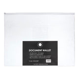 Pack of 5 A3 document wallets with zip closure for organizing and protecting important paperwork, featuring a clear design and card pocket.