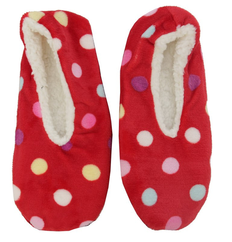 Slipper / Feet Cozie - Dots  Size 5-8 - Small