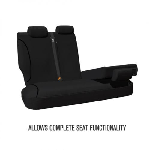 CANVAS REAR SEAT COVERS BLACK MITSU TRITON  2023-CURRENT - TRADIES