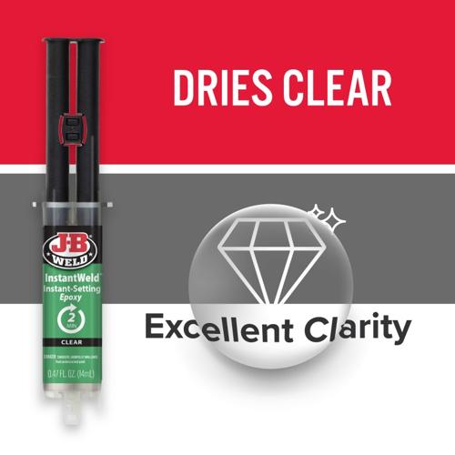 INSTANT WELD CLEAR INSTANT SETTING EPOXY 25ML - JB WELD