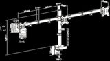 Brateck 13-27" Triple Monitor Economy Desk Mount Bracket