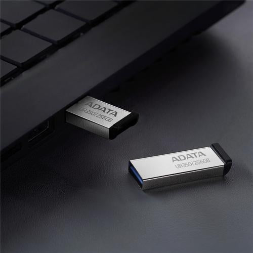 ADATA UR350 USB3.2 128GB Flash Drive Nickel/Black