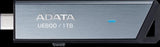 ADATA UE800 Retractable USB3.2 Gen 2 Type-C 256GB External SSD 5yr wty