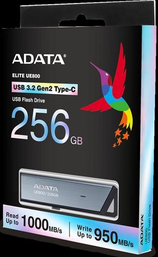 ADATA UE800 Retractable USB3.2 Gen 2 Type-C 256GB External SSD 5yr wty