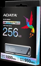 ADATA UE800 Retractable USB3.2 Gen 2 Type-C 256GB External SSD 5yr wty