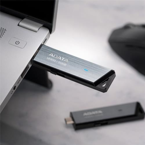 ADATA UE800 Retractable USB3.2 Gen 2 Type-C 256GB External SSD 5yr wty