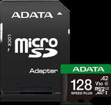 ADATA Speed Plus microSDXC UHS-I U3 A2 V30 Card with Adapter 128GB