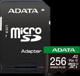 ADATA Speed Plus microSDXC UHS-I U3 A2 V30 Card with Adapter 256GB
