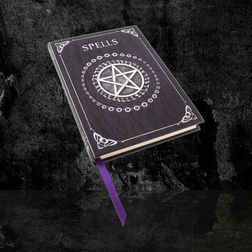 Embossed Spell Book Purple 17cm - Nemesis Now