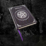 Embossed Spell Book Purple 17cm - Nemesis Now