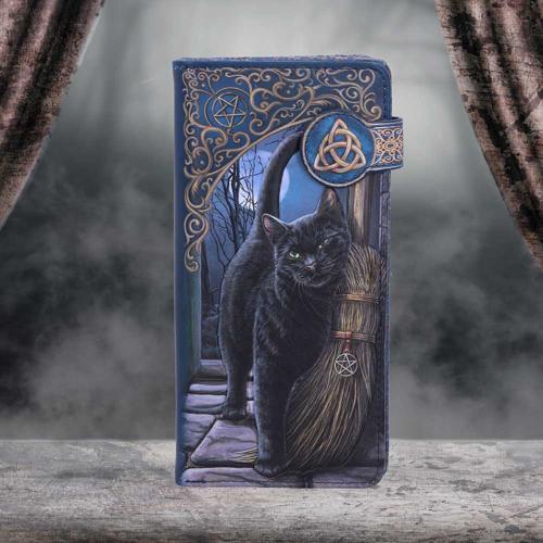 Lisa Parker A Brush With Magick Cat Purse Navy 18.5cm - Nemesis Now