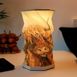 Highland Cow Foldable USB Rechargeable Lamp 21cm - Nemesis Now