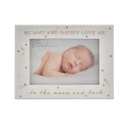 Baby Photo Frame 6x4in - Bambino Mummy & Daddy