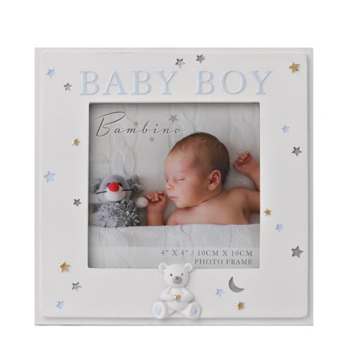 Baby Photo Frame - Bambino Resin Baby Boy 4x4in