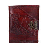 Pentagram Leather Embossed Journal with Lock - Nemesis Now
