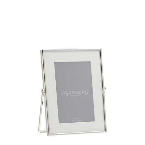 Photo Frame - Impressions Silver Colour White Border 4x6in