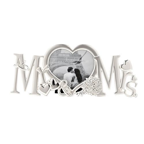 Mr & Mrs Silver-Plated Photo Frame