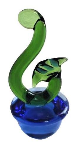 Kiwiana Hei Matau Fish Hook Glass Art 3x3x5.5-6cm